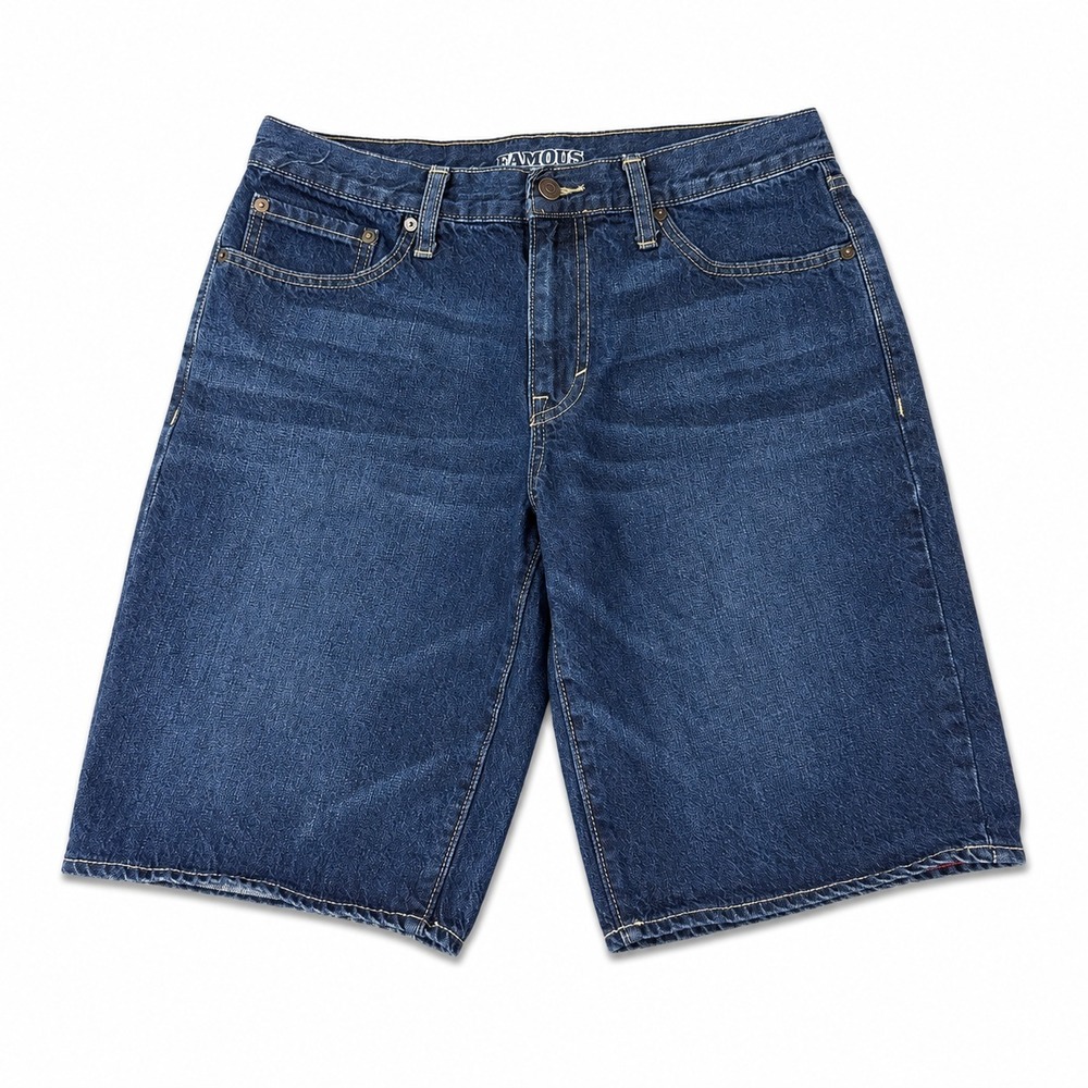 Old Navy Denim Shorts Mens Size 30 Dark Wash Loose Ample Relaxed 100% Cotton